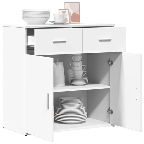 Skab 79x38x80 cm konstrueret træ hvid