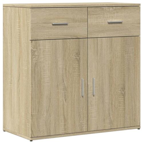 Skab 79x38x80 cm konstrueret træ røget egetræsfarve