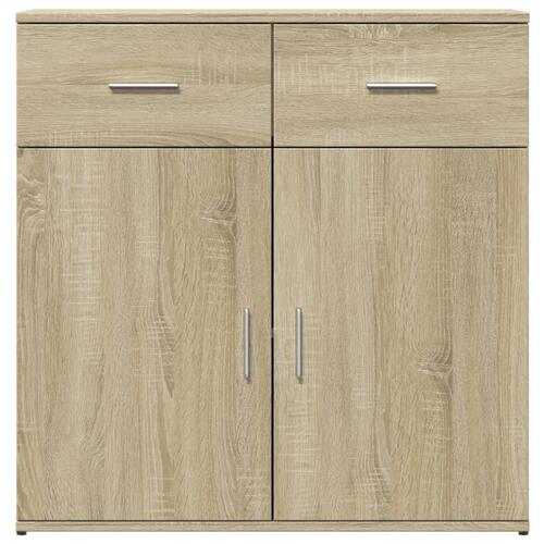 Skab 79x38x80 cm konstrueret træ røget egetræsfarve