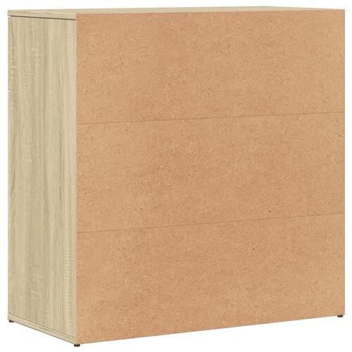 Skab 79x38x80 cm konstrueret træ røget egetræsfarve
