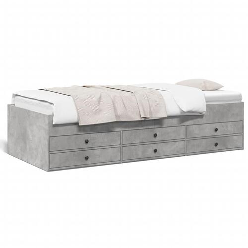 Daybed med skuffer uden madras 90x200 cm betongrå