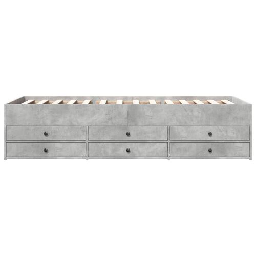 Daybed med skuffer uden madras 90x200 cm betongrå