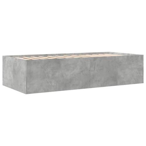 Daybed med skuffer uden madras 90x200 cm betongrå