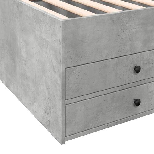 Daybed med skuffer uden madras 90x200 cm betongrå