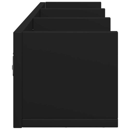 Vægskab 75x18x16,5 cm konstrueret træ sort