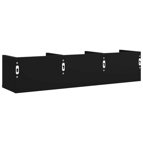 Vægskab 75x18x16,5 cm konstrueret træ sort