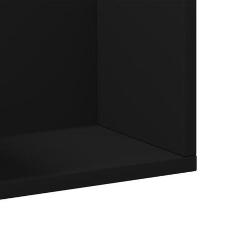 Vægskab 75x18x16,5 cm konstrueret træ sort