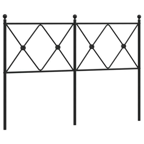 Sengegavl 120 cm metal sort