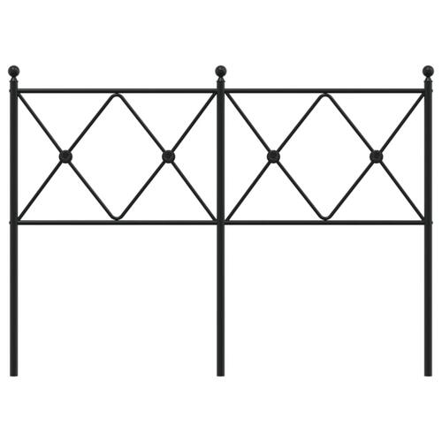Sengegavl 120 cm metal sort