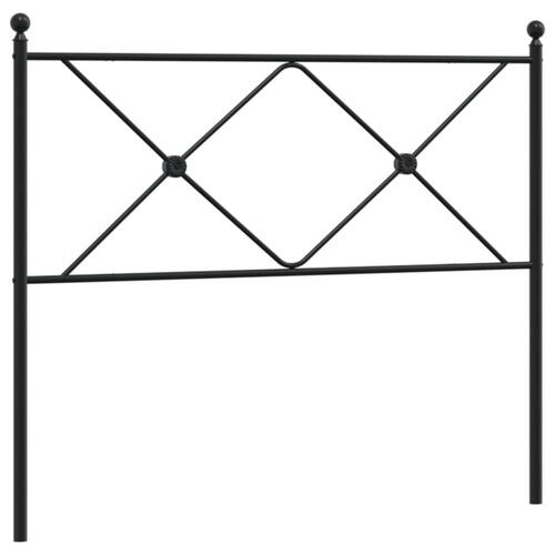 Sengegavl 100 cm metal sort