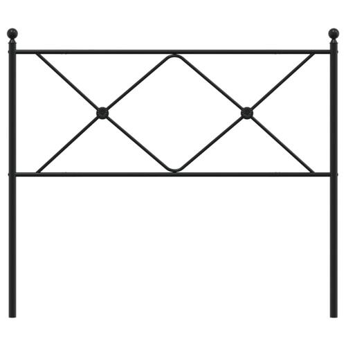 Sengegavl 100 cm metal sort