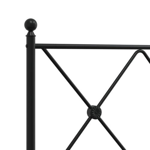 Sengegavl 100 cm metal sort