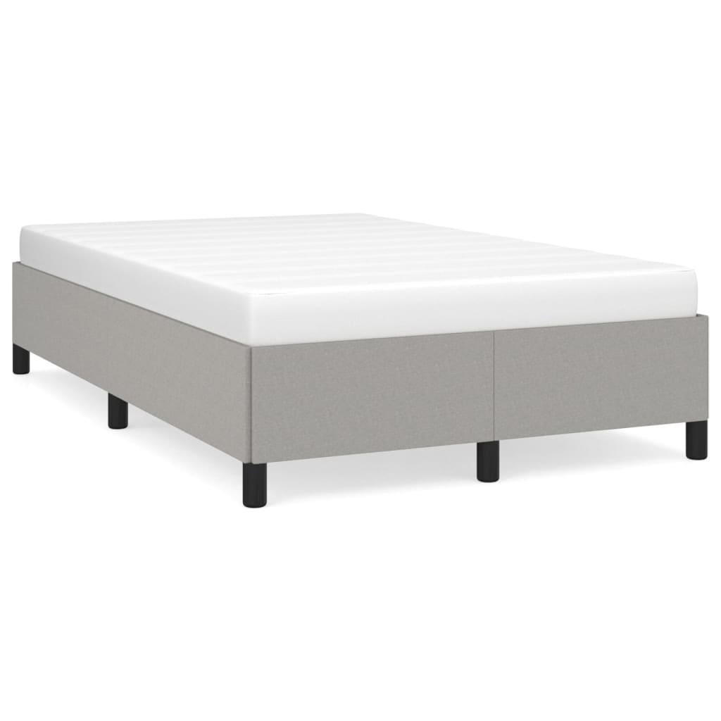Sengeramme uden madras 120x190 cm stof enkeltseng lysegrå billede
