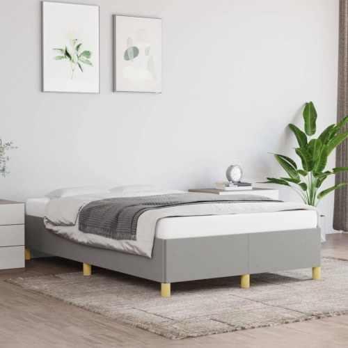 Sengeramme i stof 120×190 cm - enkeltseng, lysegrå
