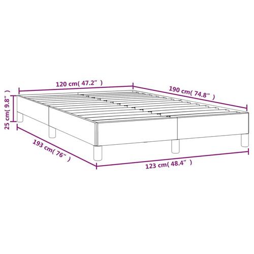 Sengeramme 120x190 cm stof cremefarvet