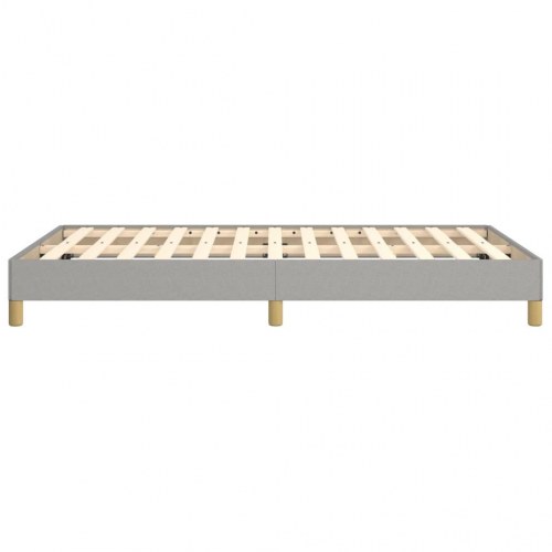 Sengeramme i stof 120x190 cm - lysegrå enkeltseng uden madras