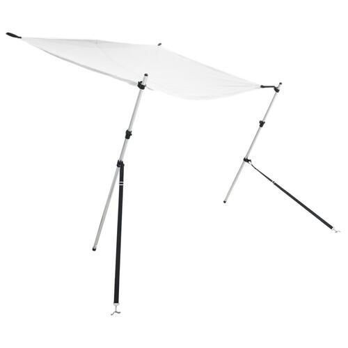 Solsejl til båd 170x208x(115-183) cm forlængerdel hvid
