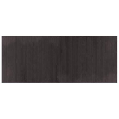 Gulvtæppe 80x200 cm rektangulær bambus mørkebrun