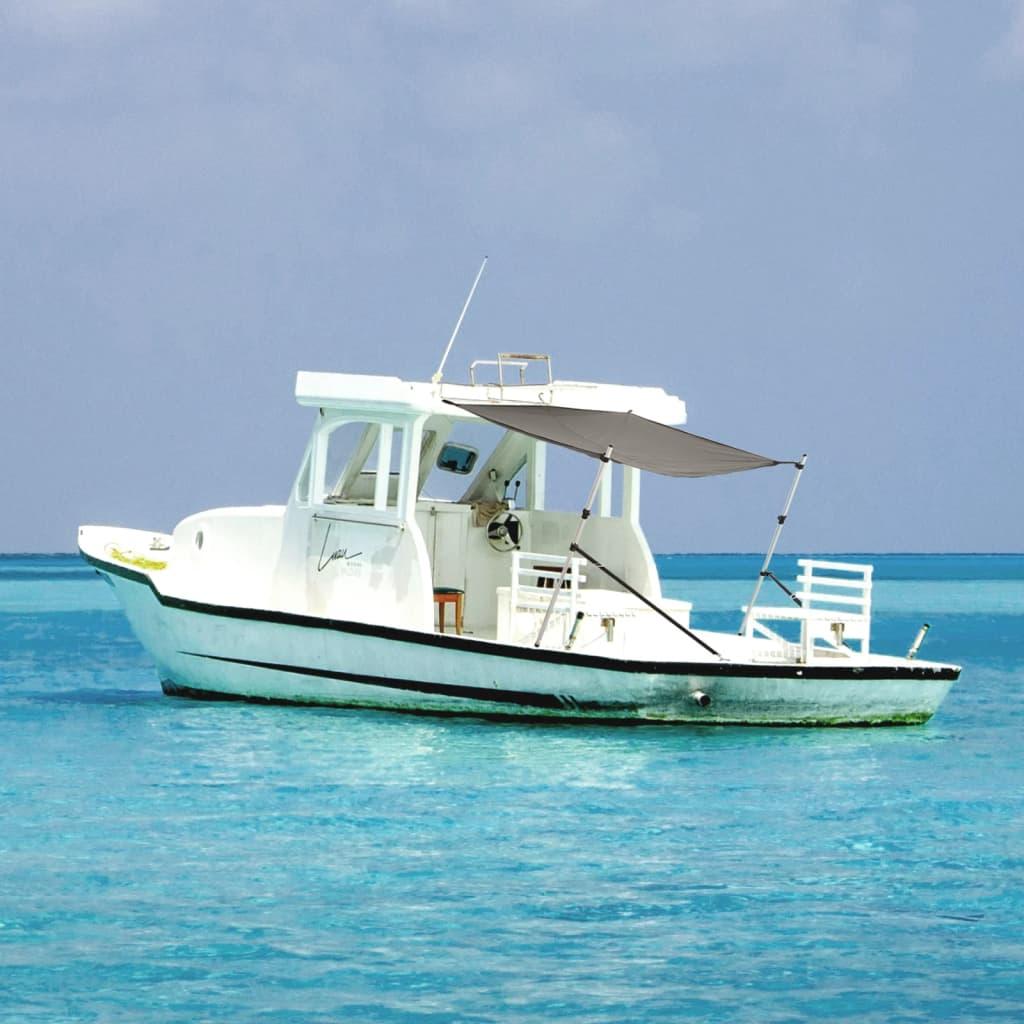 Solsejl til båd 170x208x(115-183) cm forlængerdel antracitgrå