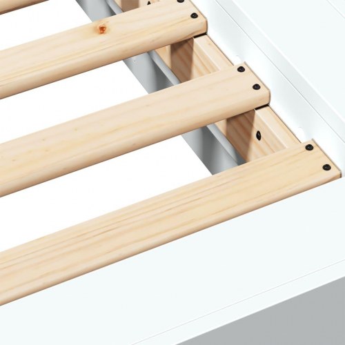 Sengestel 135x190 cm konstrueret træ hvid