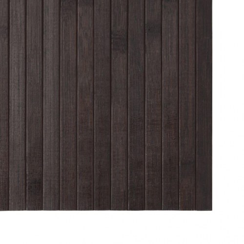 Gulvtæppe 100x200 cm rektangulær bambus mørkebrun
