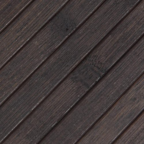 Gulvtæppe 100x200 cm rektangulær bambus mørkebrun