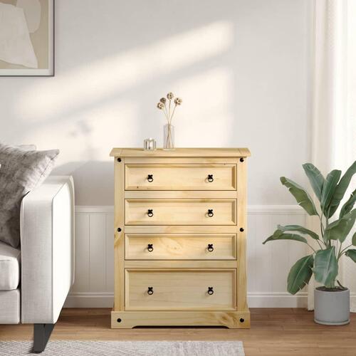Kommode Corona 92x48x120 cm massivt fyrretræ