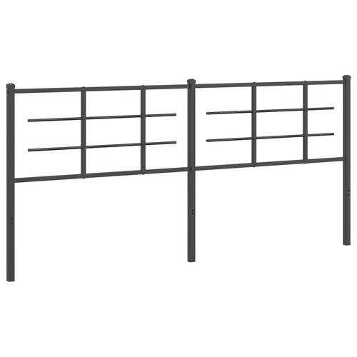 Sengegavl 200 cm metal sort
