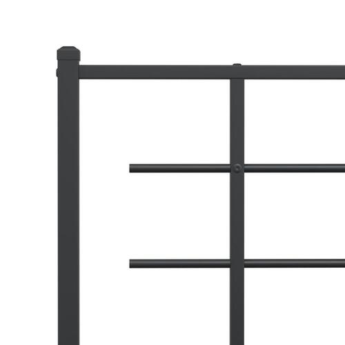Sengegavl 200 cm metal sort