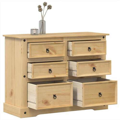Kommode Corona 112x48x91 cm massivt fyrretræ