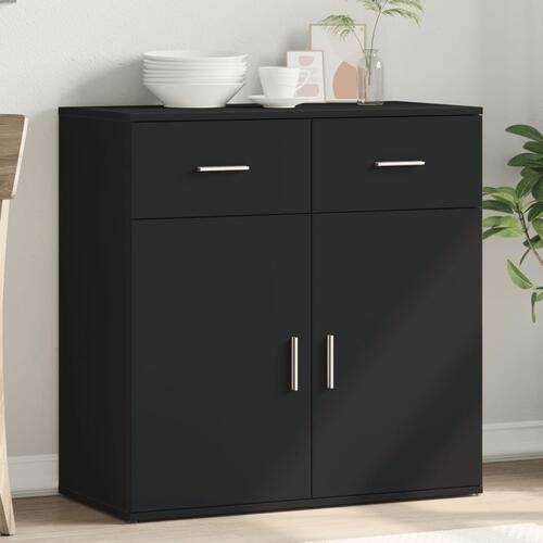 Skab 79x38x80 cm konstrueret træ sort