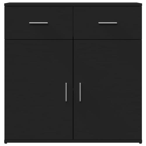 Skab 79x38x80 cm konstrueret træ sort