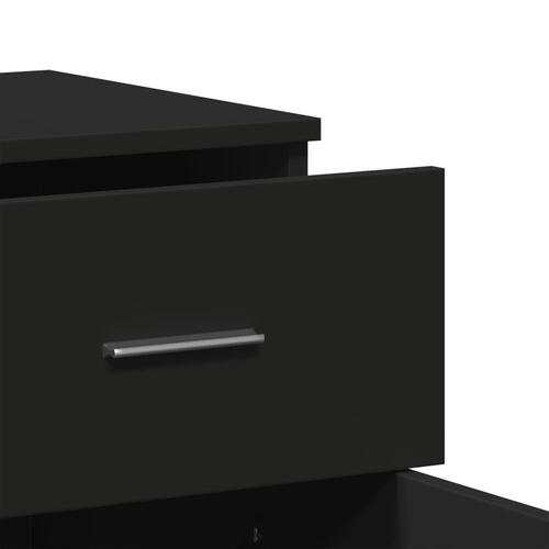 Skab 79x38x80 cm konstrueret træ sort