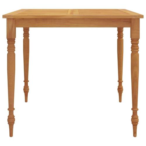 Batavia-bord 85x85x75 cm massivt teaktræ