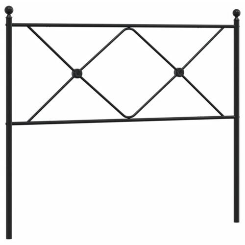 Sengegavl 107 cm metal sort