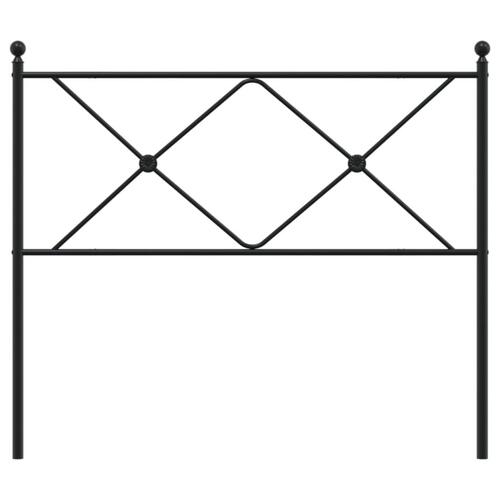 Sengegavl 107 cm metal sort