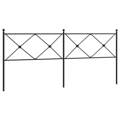 Sengegavl 193 cm metal sort