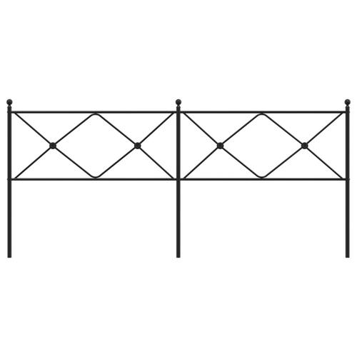 Sengegavl 193 cm metal sort