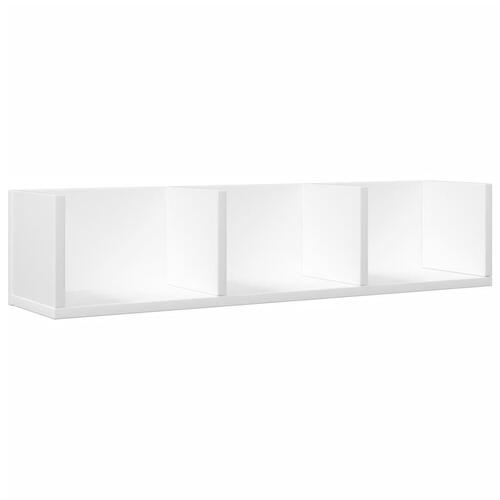 Vægskabe 2 stk. 75x18x16,5 cm konstrueret træ hvid