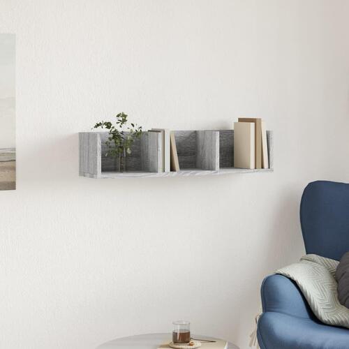 Vægskab 75x18x16,5 cm konstrueret træ grå sonoma-eg