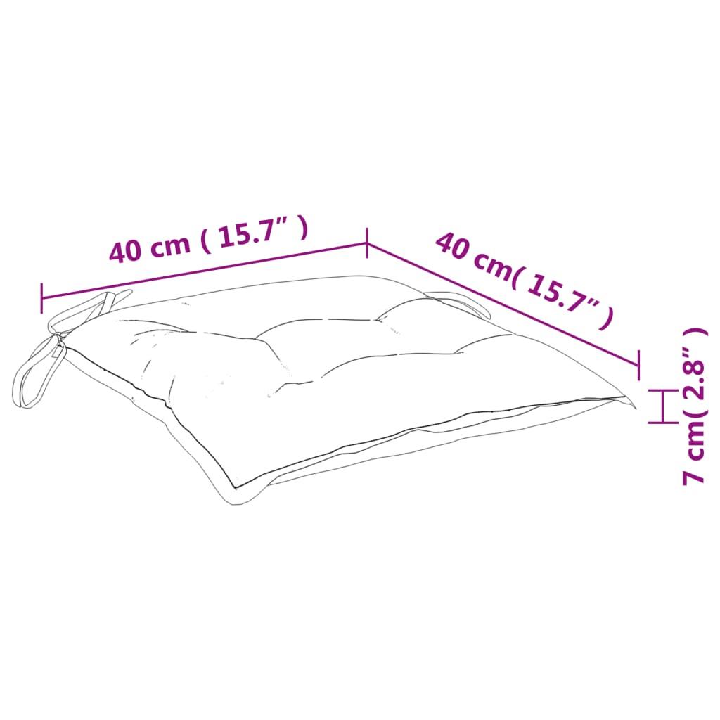 Stolehynder 6 stk. 40x40x7 cm oxfordstof sort