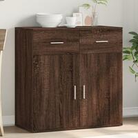 Skab 79x38x80 cm konstrueret træ brun egetræsfarve