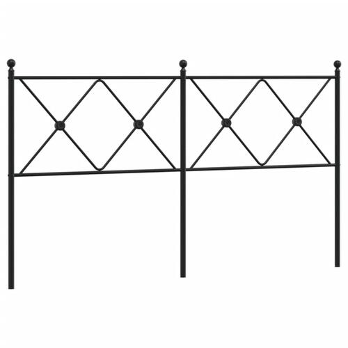 Sengegavl 160 cm metal sort