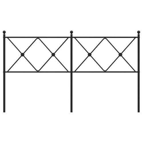 Sengegavl 160 cm metal sort