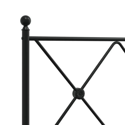 Sengegavl 160 cm metal sort