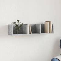 Vægskab 75x18x16,5 cm konstrueret træ betongrå