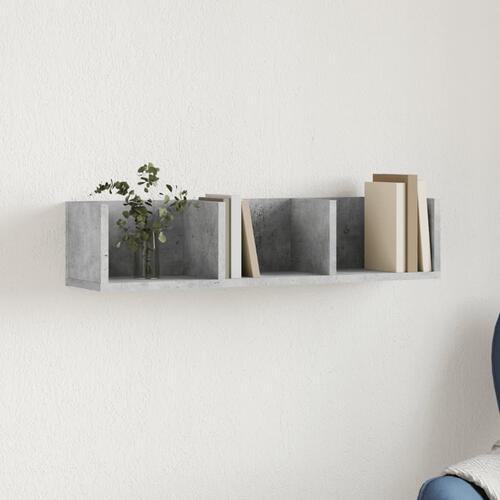 Vægskab 75x18x16,5 cm konstrueret træ betongrå