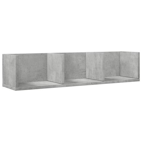 Vægskab 75x18x16,5 cm konstrueret træ betongrå
