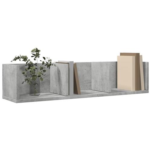 Vægskab 75x18x16,5 cm konstrueret træ betongrå