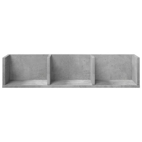 Vægskab 75x18x16,5 cm konstrueret træ betongrå